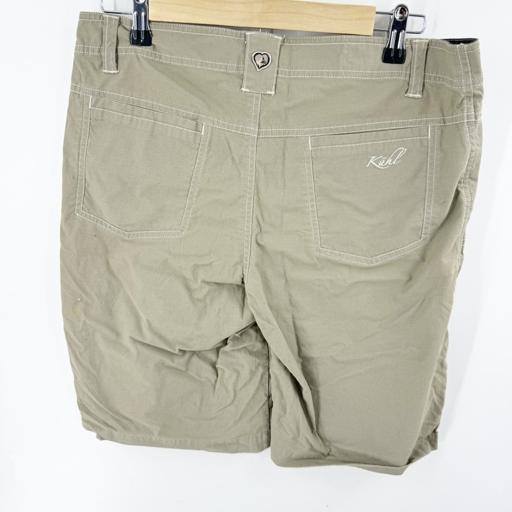 ✅ KUHL HIKING/OUTDOOR SHORTS KHAKI SIZE 12 POCKETS - Picture 5 of 8